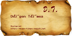 Dégen Tímea névjegykártya